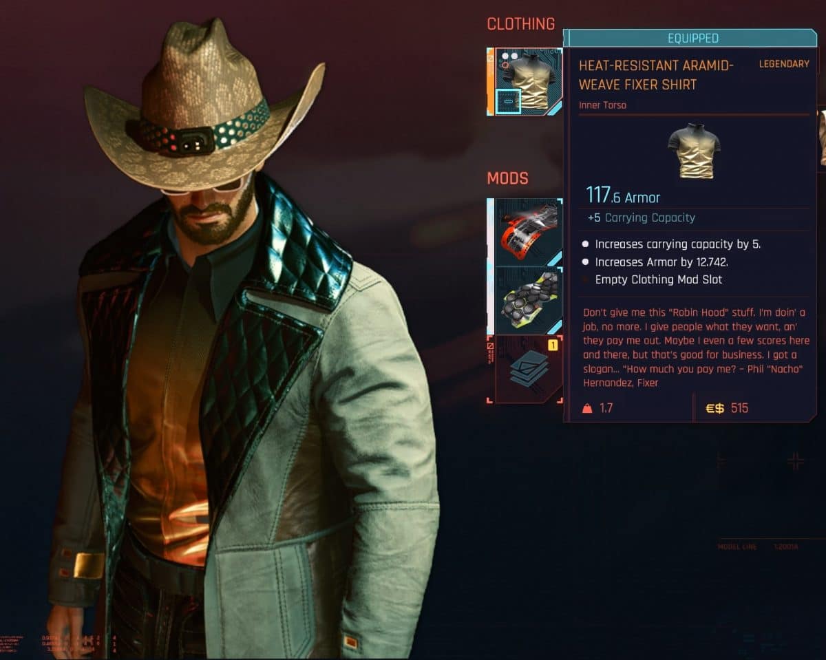 How to get the Legendary Fixer Armor Set in Cyberpunk 2077