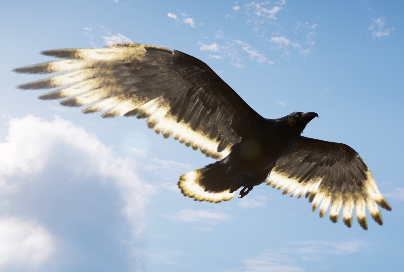 Assassin's Creed Valhalla Seidhr bird skin from the Dark Raven Gear Pack