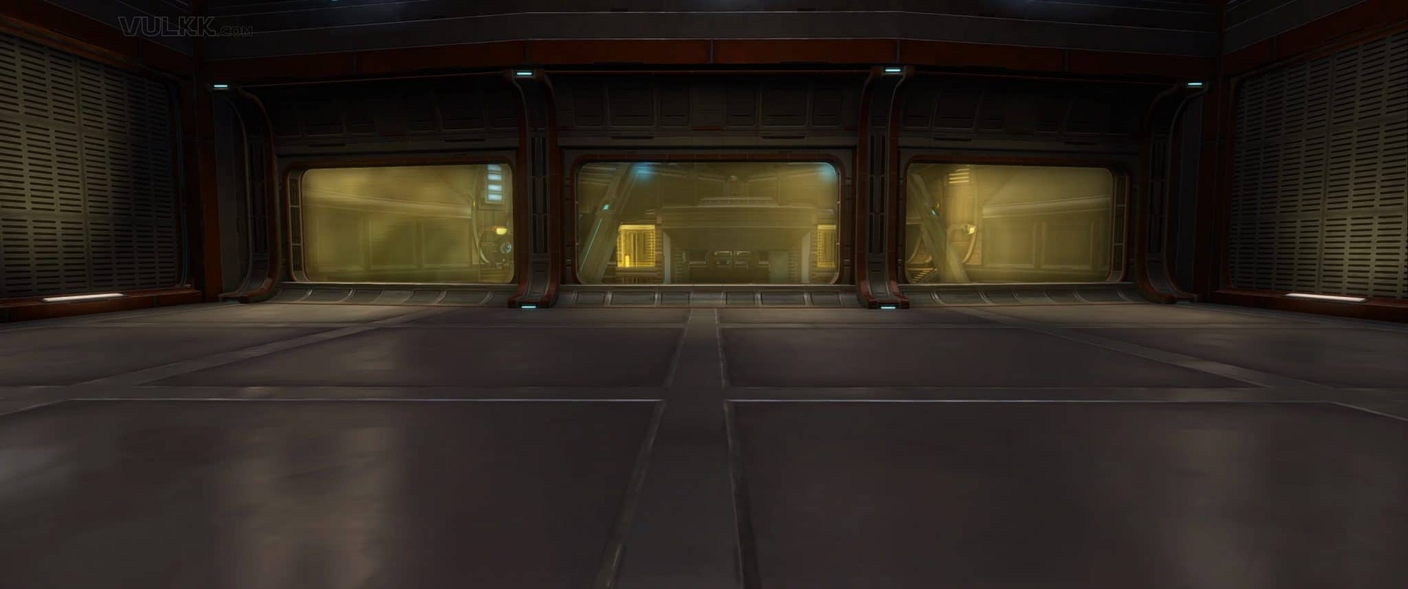 Carrick Station Penthouse Layout and Interiors - left room with view of the Fleet interior