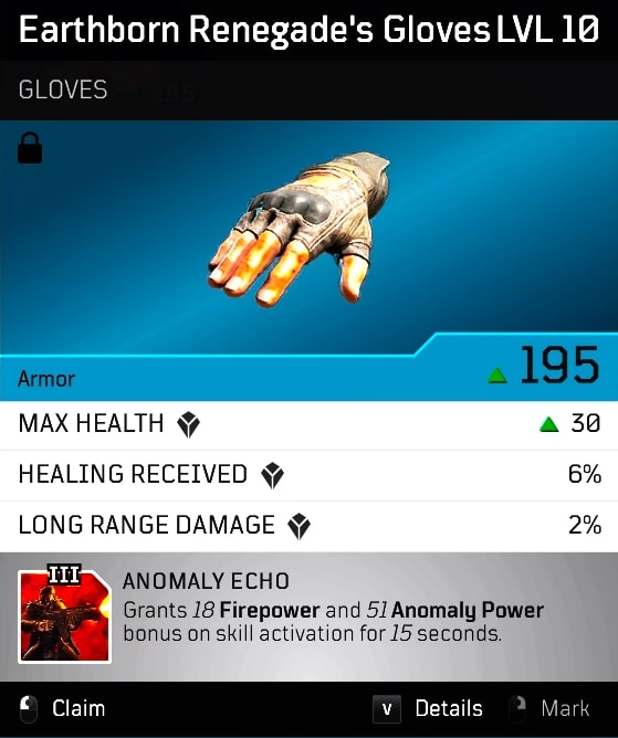 Earthborn Renegade's Gloves Stats