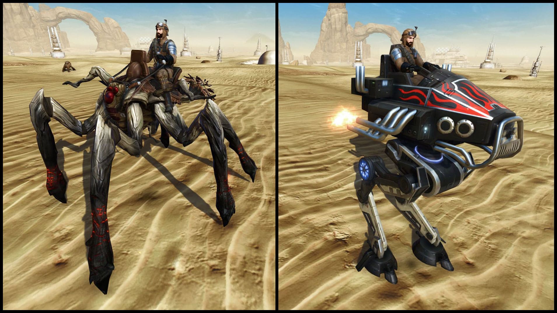 Furious Walker and Flaming Makrin Mounts