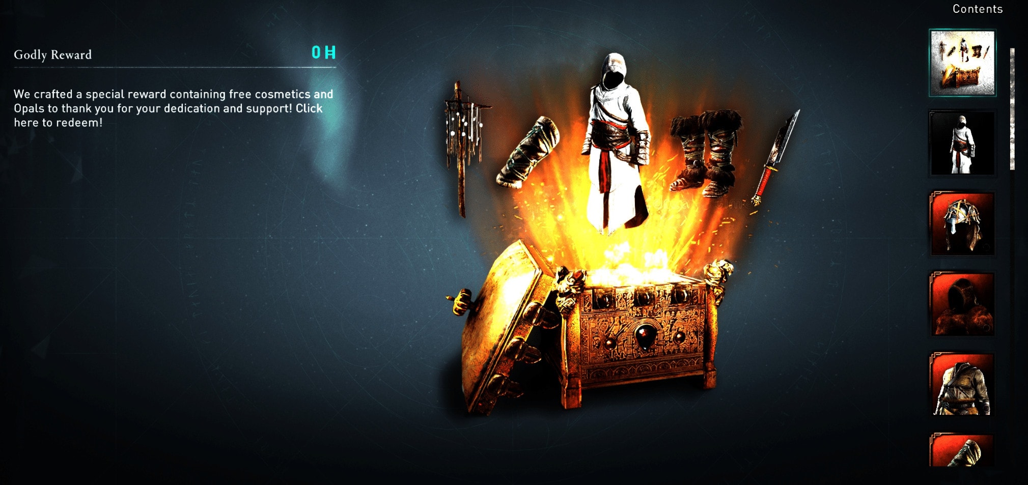 Godly Reward in AC Valhalla Contents overview