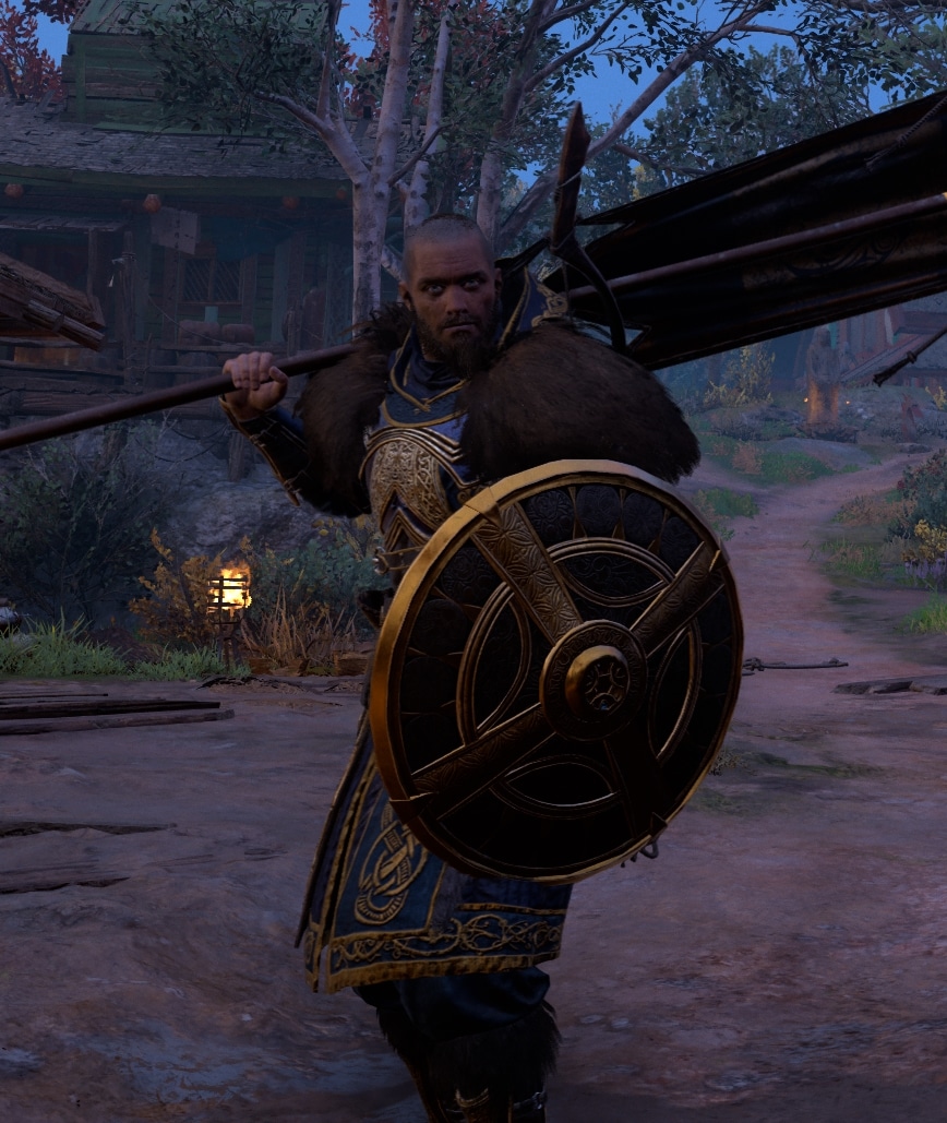 Hearthweru Armor Set, Bannermen's Spear and Gilded Shield Overview