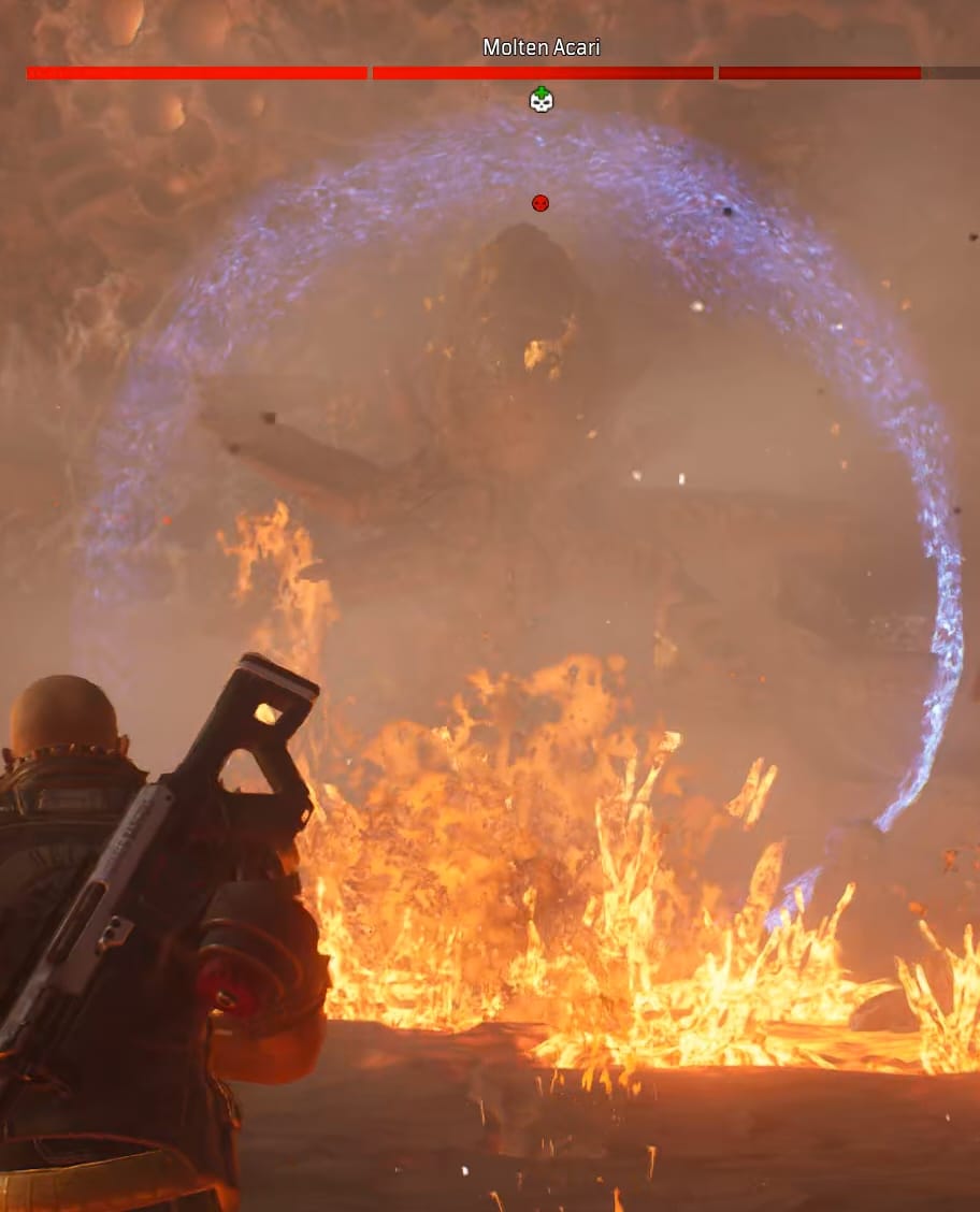 How to Defeat the Molten Acari Boss Outriders - Molten Rain 1