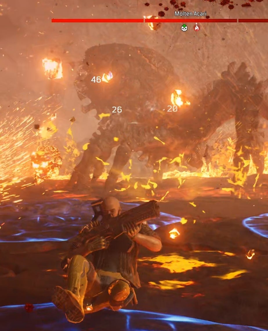 How to Defeat the Molten Acari Boss Outriders - Molten Rain