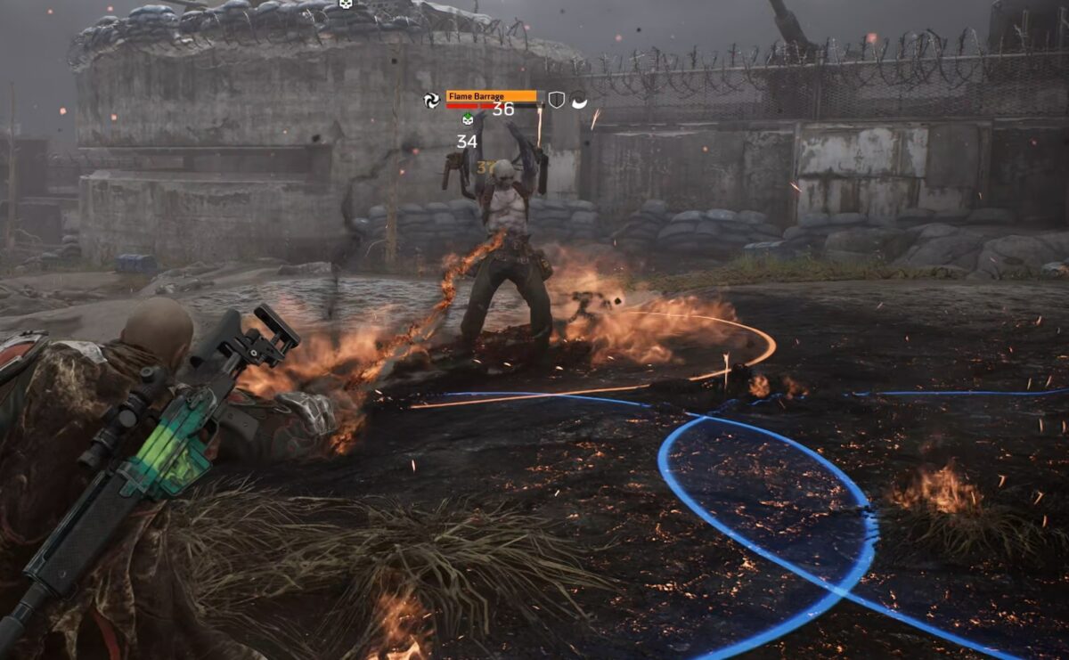 Flame Barrage circles
