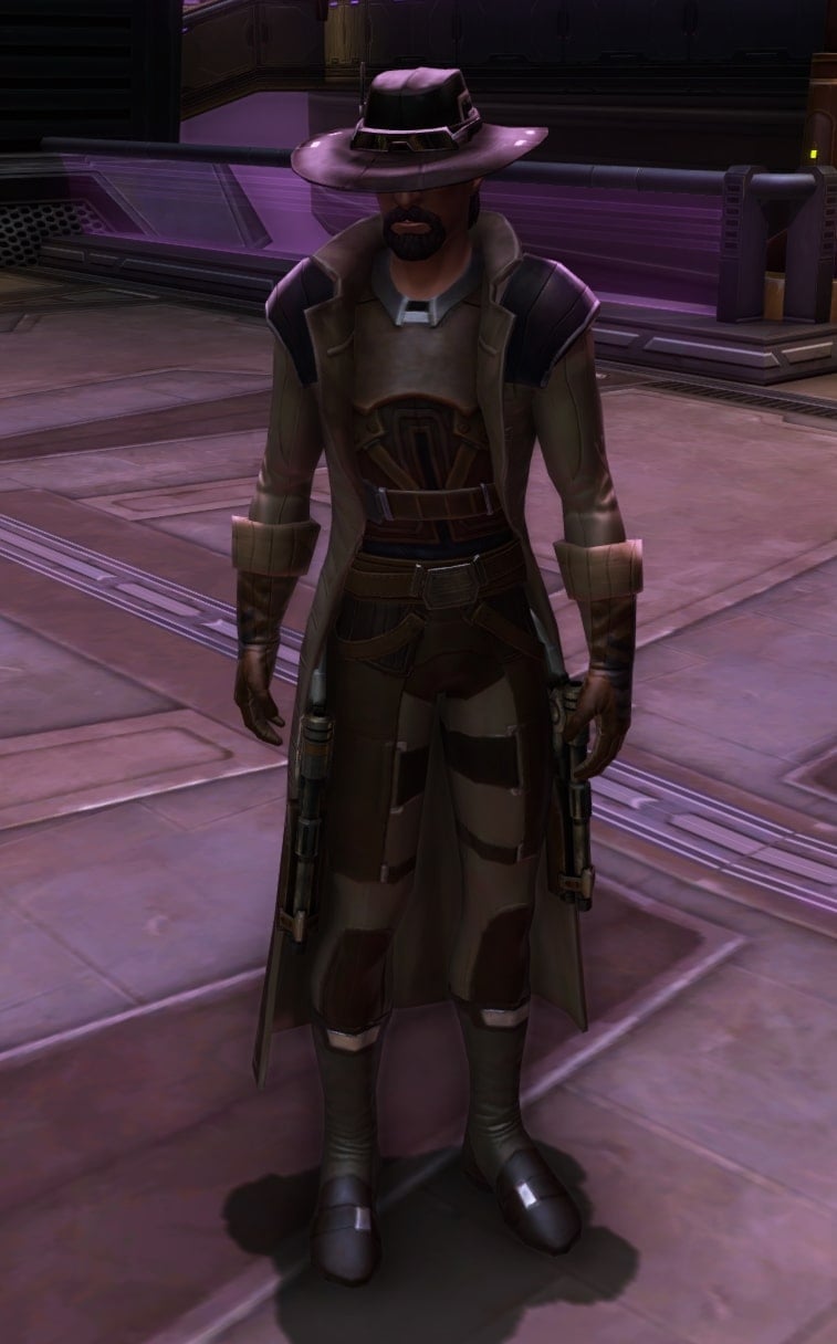 Nico Okarr Companion wearing Nico's Duster Coat