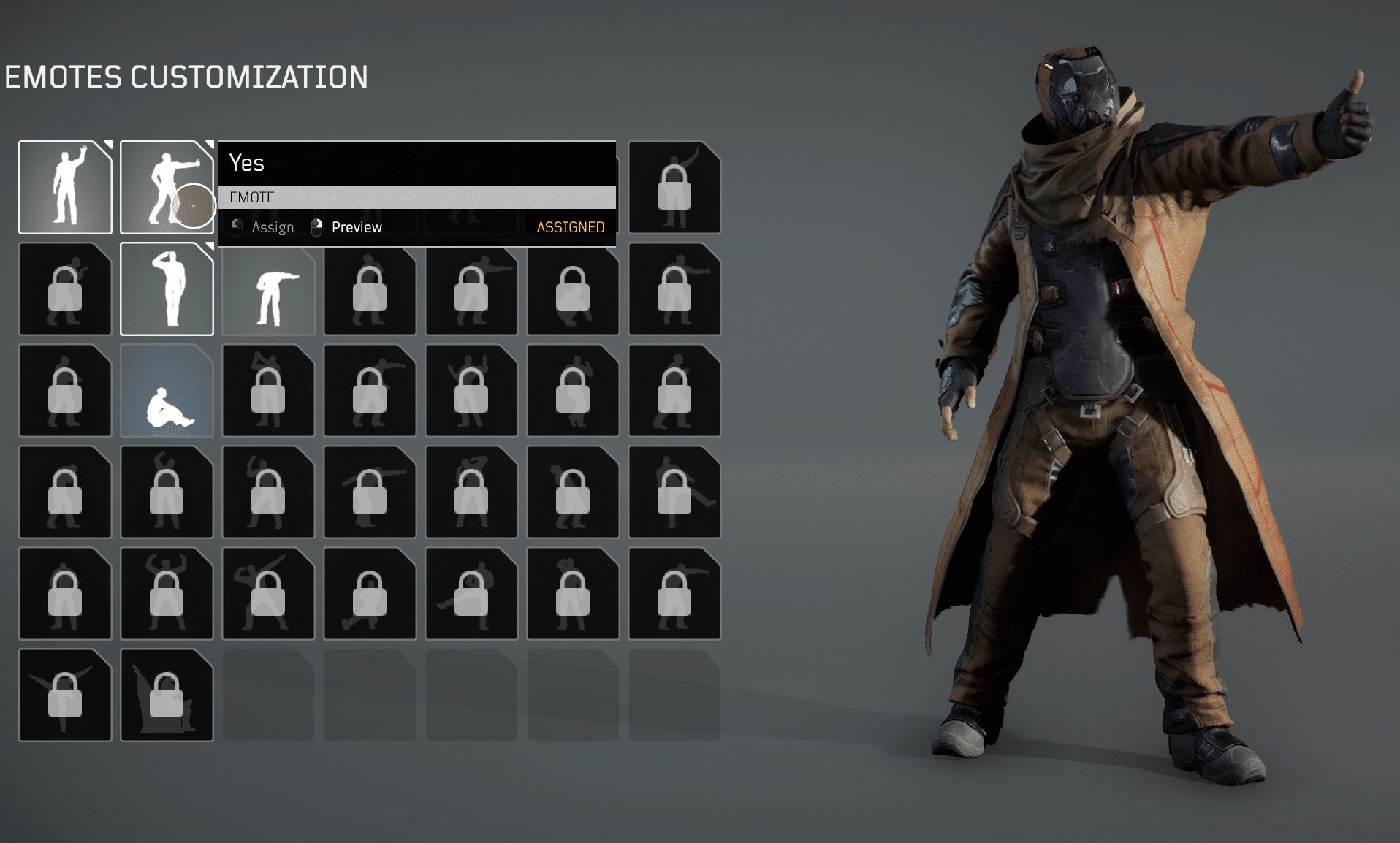 Outriders User Interface - Emotes