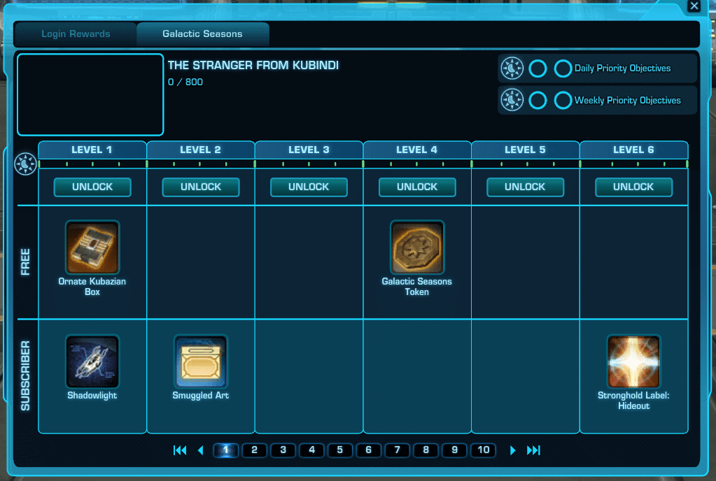 SWTOR 6.3 Galactic Season 1 Tab Preview