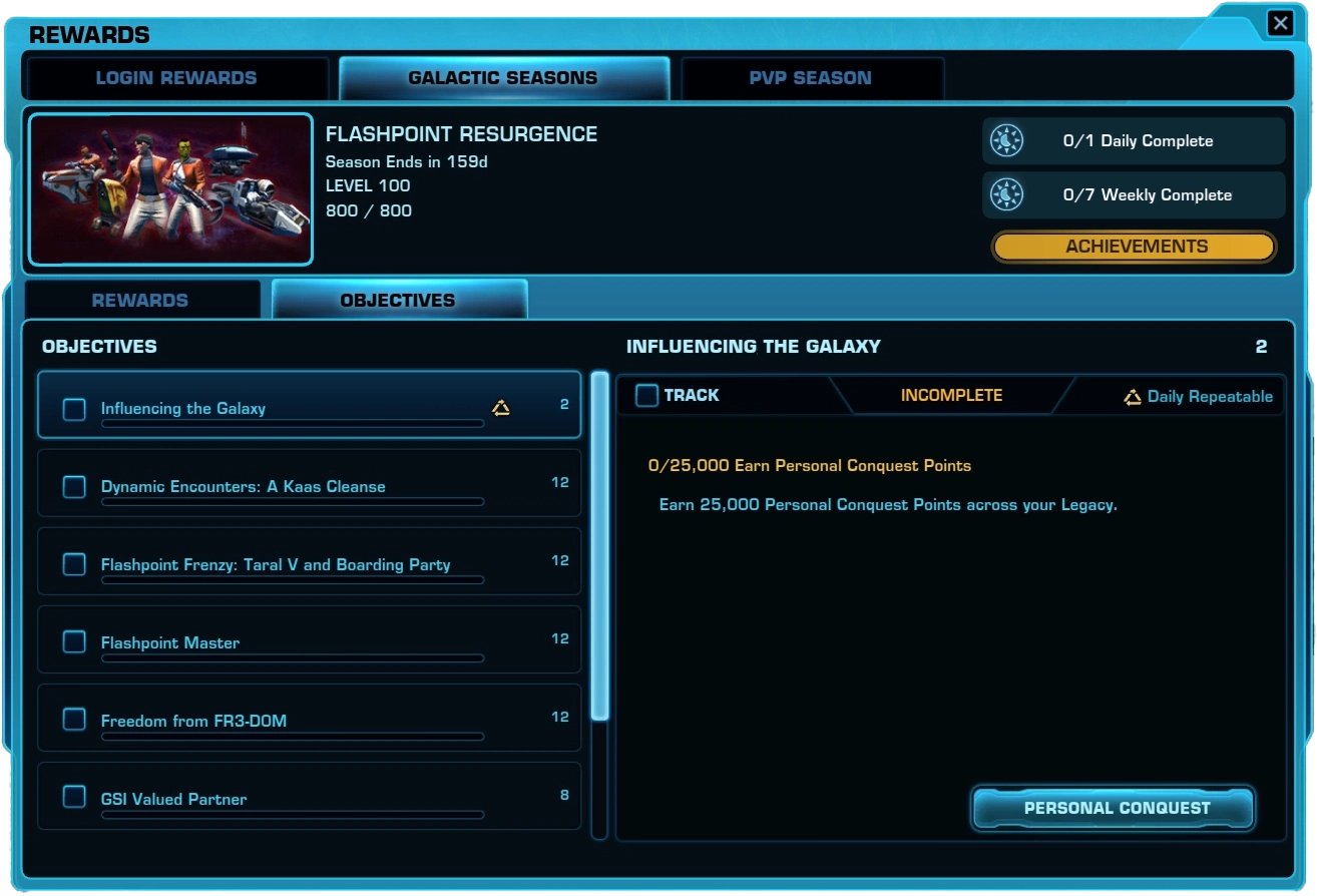 SWTOR Galactic Season Window Preview, Update 7.7.1b
