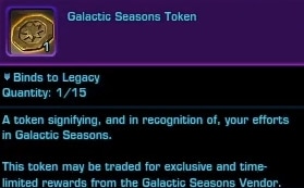 SWTOR Galactic Seasons Token Description