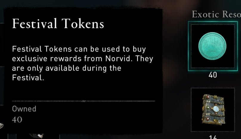 AC Valhalla Sigrblot Festival Tokens