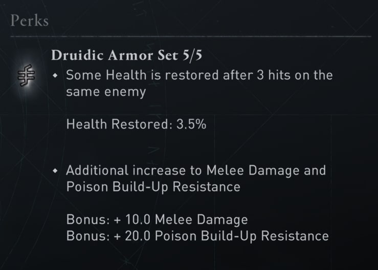 Assassin's Creed Valhalla Wrath of the Druid DLC New Gear - Druidic Armor Set Bonuses