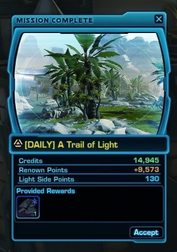 [Daily] A Trait of Light Rewards