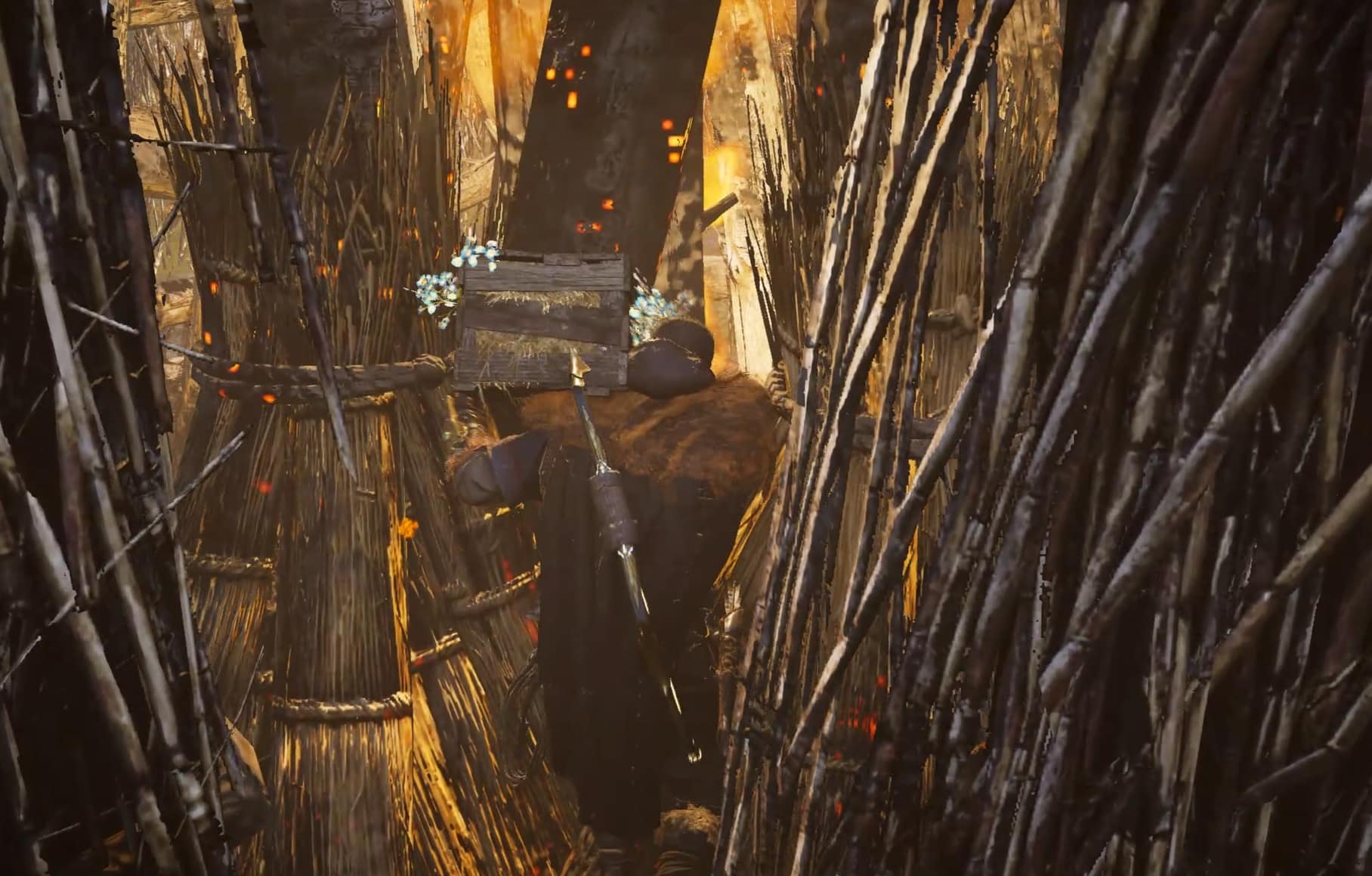 Drop the chest inside the pyre