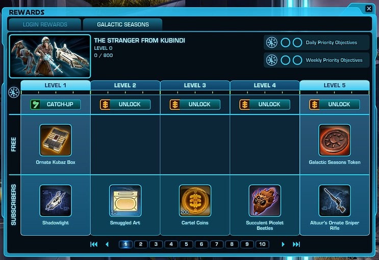 How SWTOR Galactic Season Credit Catch-Up system works - VULKK.com
