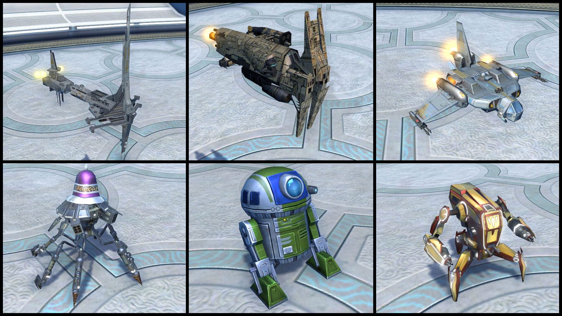 RE-1 Scout Droid, Tauntaun Ram, Makrin Creeper Seedling, Gannifari, and Heliotropic Subteroth Mini-pets