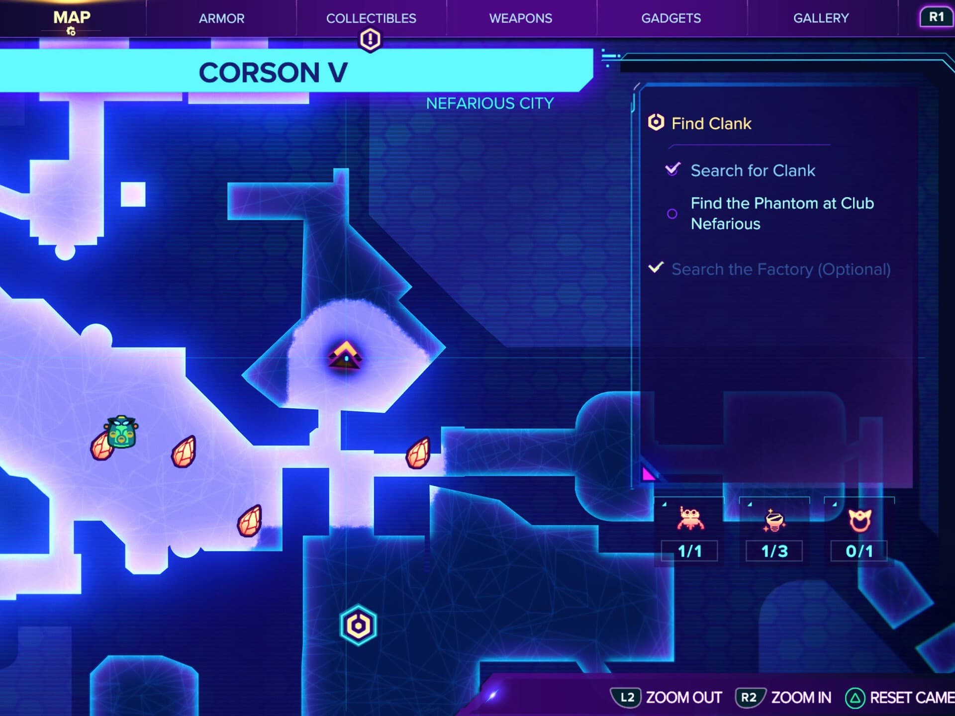 Corson V (Nefarious City) Map