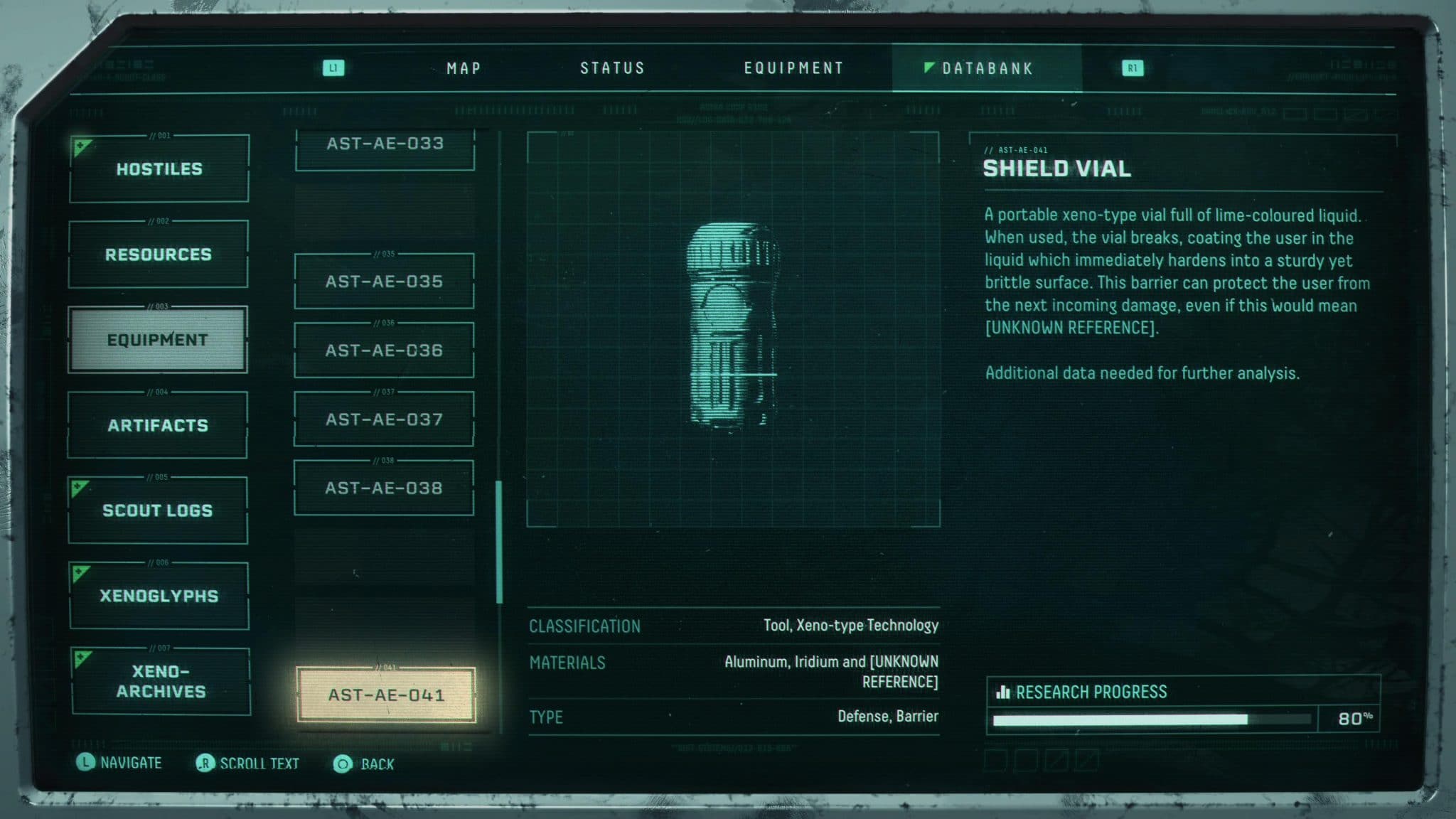 Returnal Consumable - Shield Vial