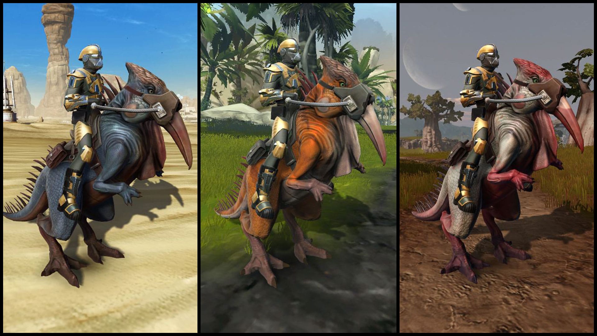 Subterranean, Arid, and Albino Teithek Mounts
