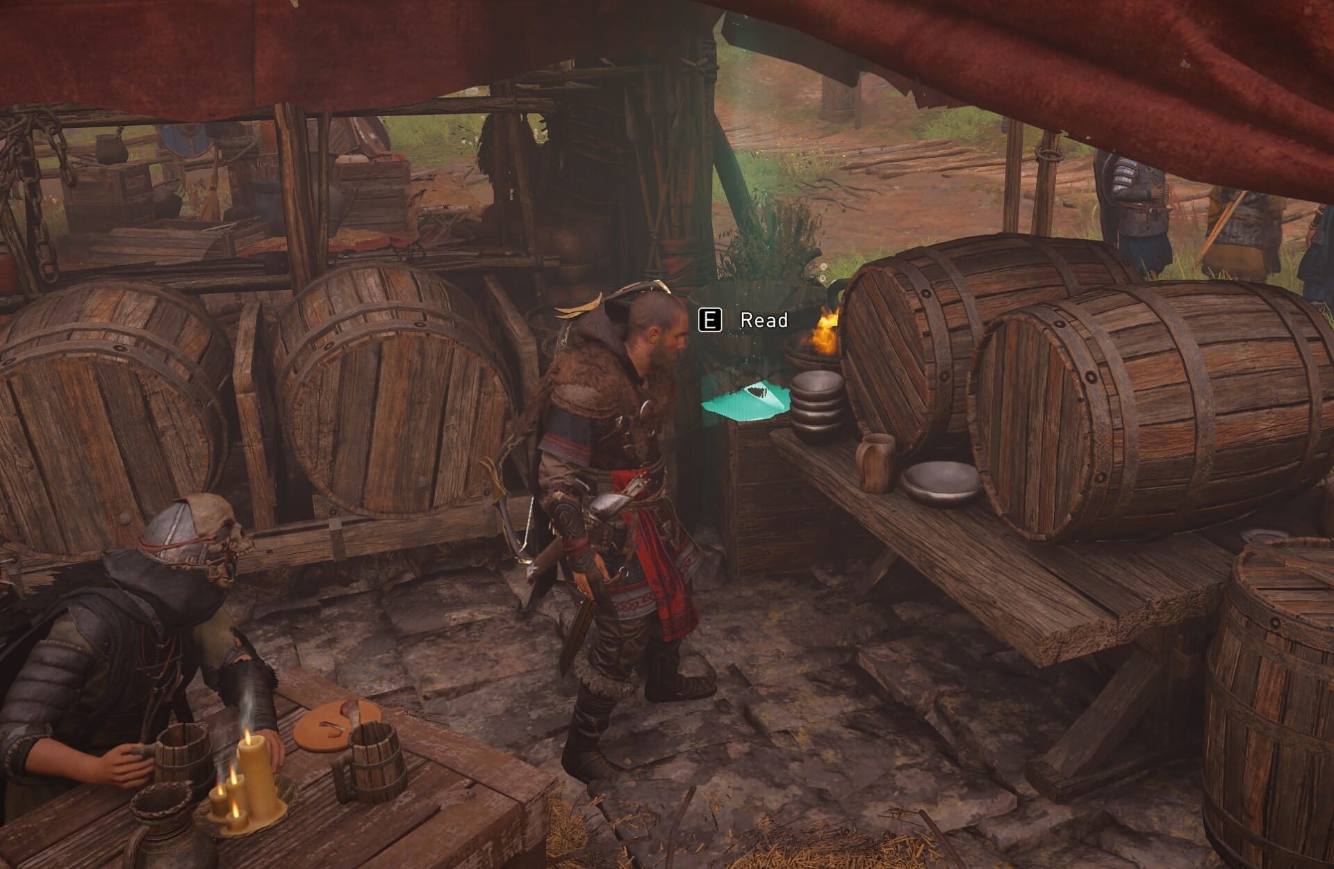 War Letter III is between the barrels with ale on the east side of the arena.