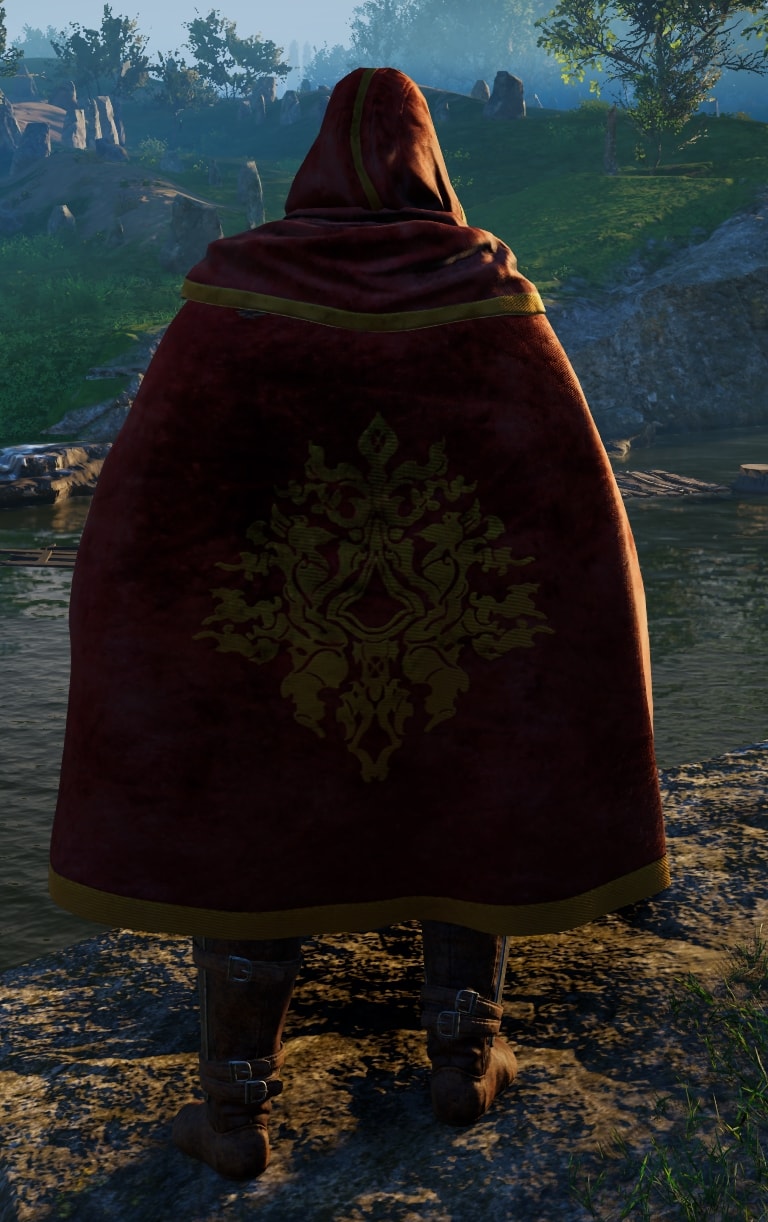 AC Valhalla Siege if Paris DLC - Paladin Armor Set Visual Preview - back hood on