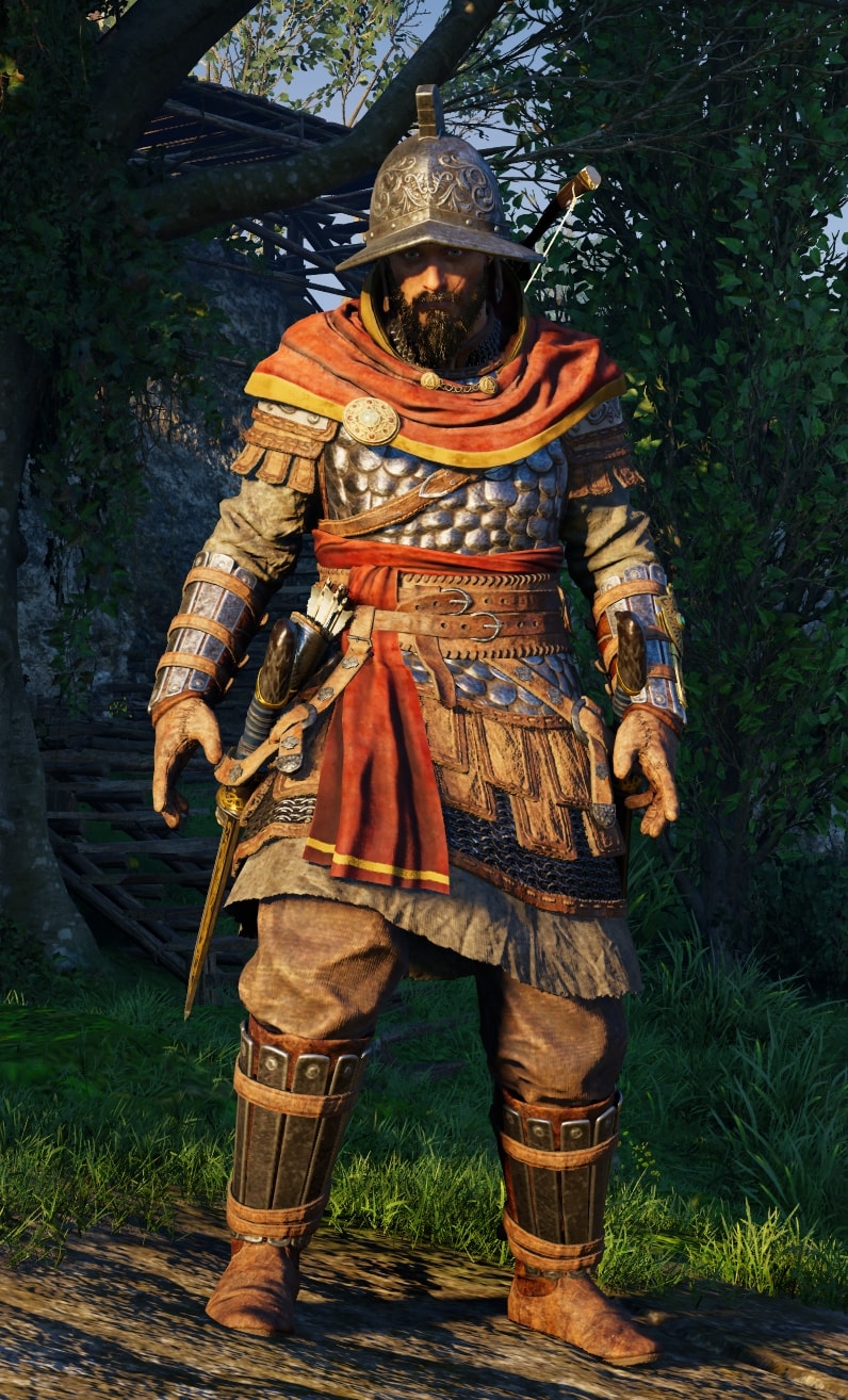 AC Valhalla Siege if Paris DLC - Paladin Armor Set Visual Preview - front