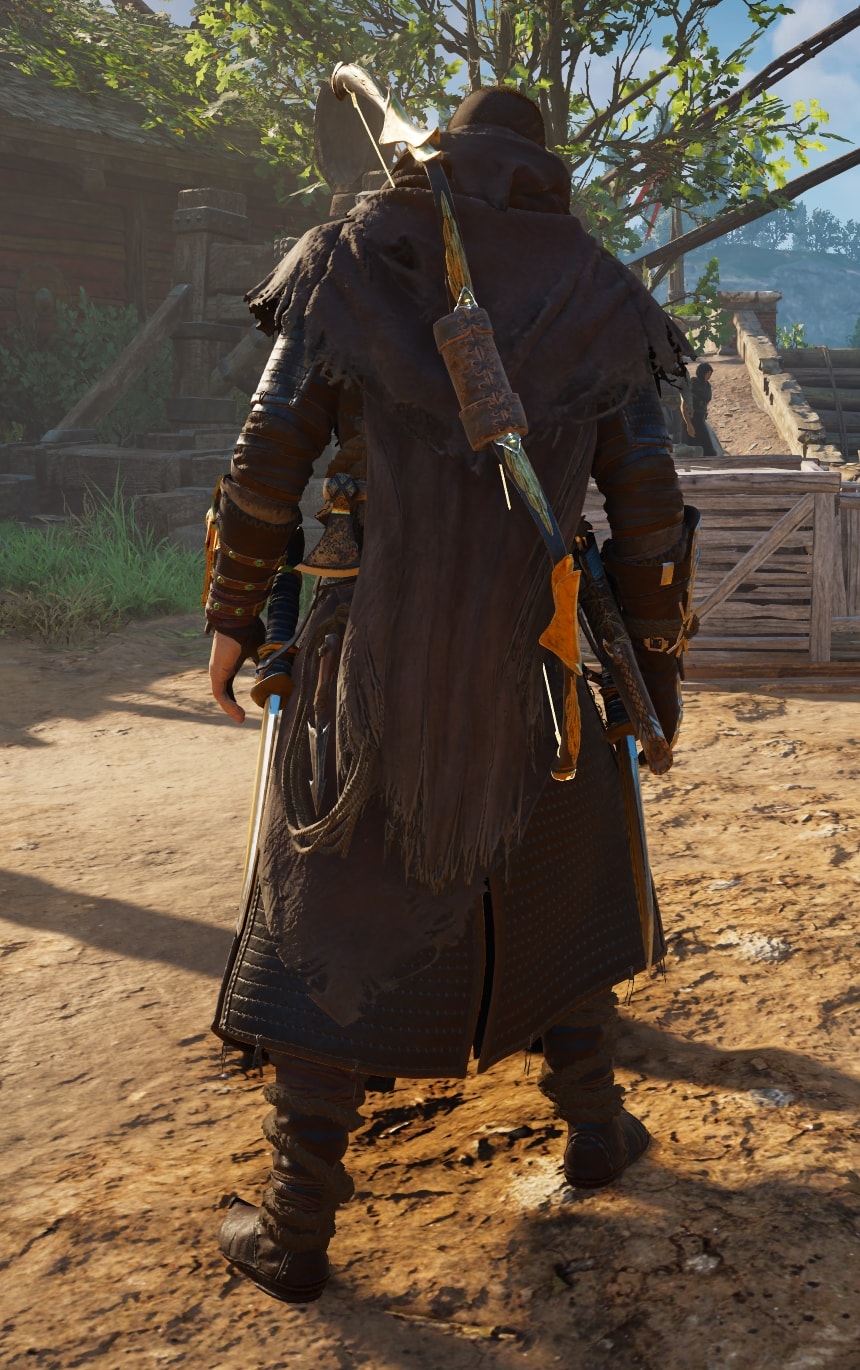 AC Valhalla Siege of Paris DLC - Reaper Armor Set - back