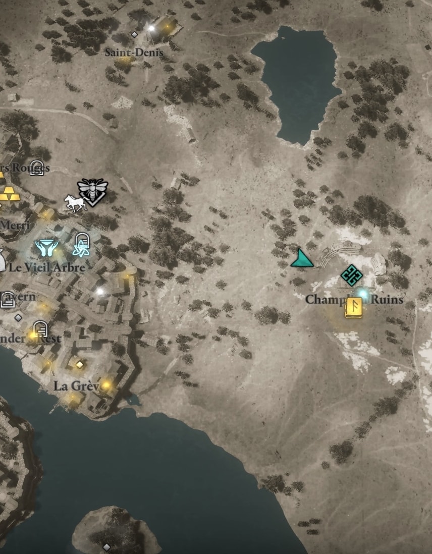 Champlieu Ruins Map