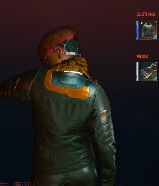 Female V trying on the Black Jacket gift from Viktor - Cyberpunk 2077 Update 1.3 DLC