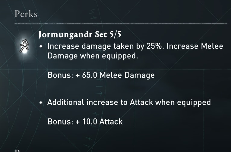 Jormungandr Armor Set Setbonuses