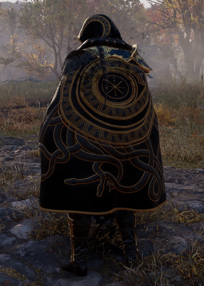 Jormungandr Gear overview - back with cape