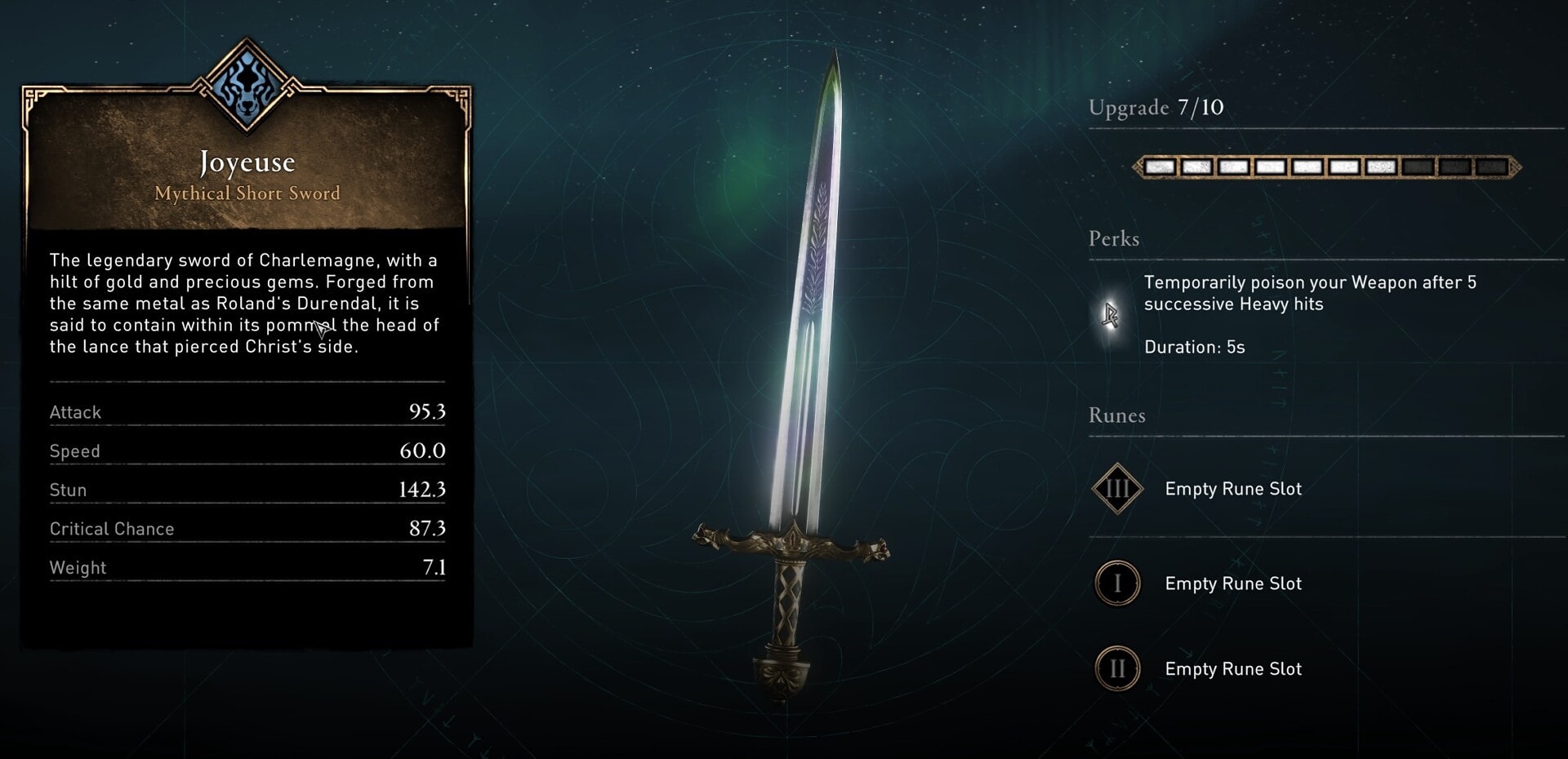 Joyeuse Short Sword