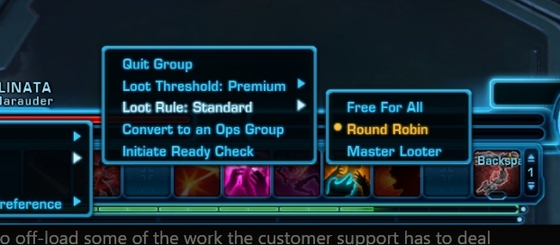 SWTOR Master Loot Option in 6.3.1
