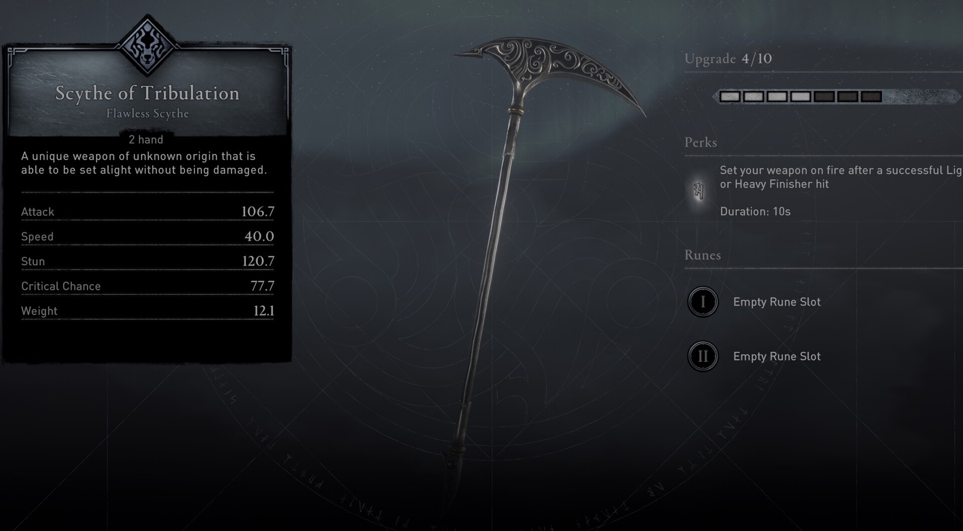 Scythe of Tribulation stats