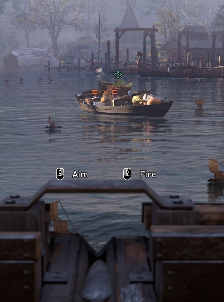 Shoot the boat with the offerings