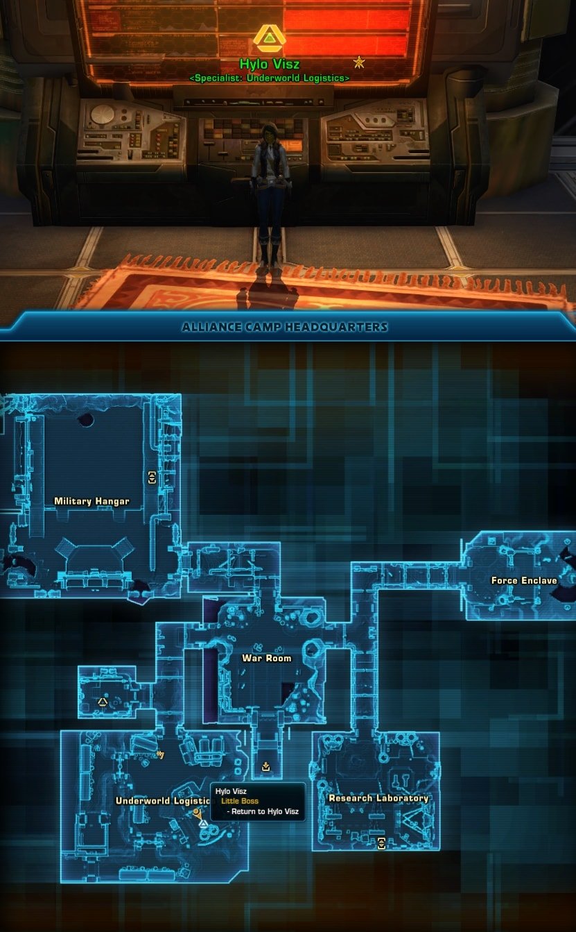 Talk to Hylo Visz to complete Little Boss