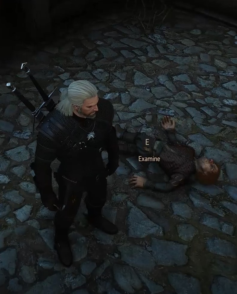 Tyrion Lannister's body in The Witcher 3