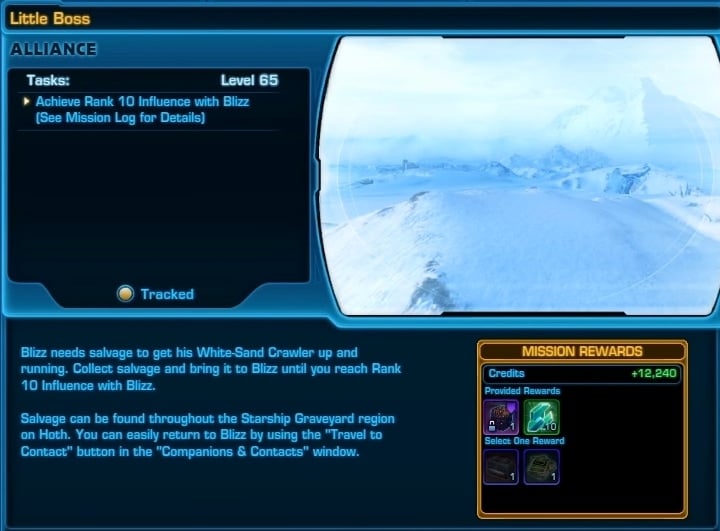Gain Blizz's trust (if you are not a Bounty Hunter)
