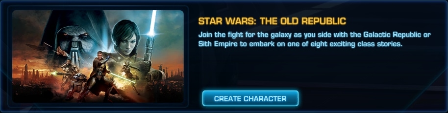 How to start a new level 1 character in SWTOR