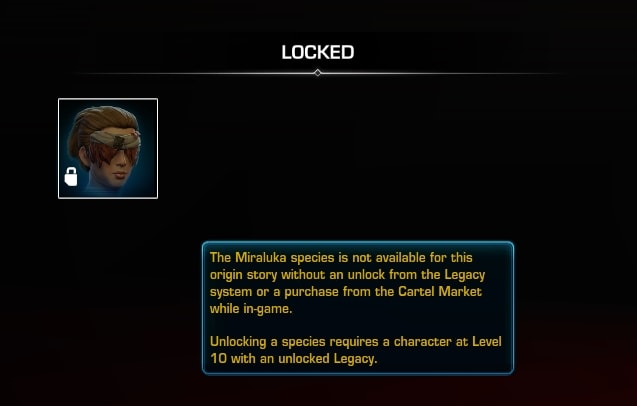 How to unloco more species for your SWTOR Character