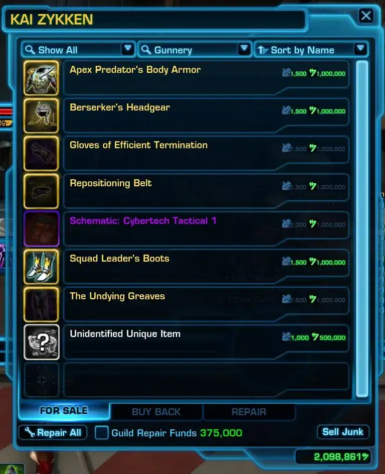 Kai Zykken's offerings example