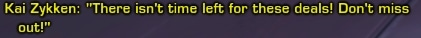 Kai Zykken's offerings line