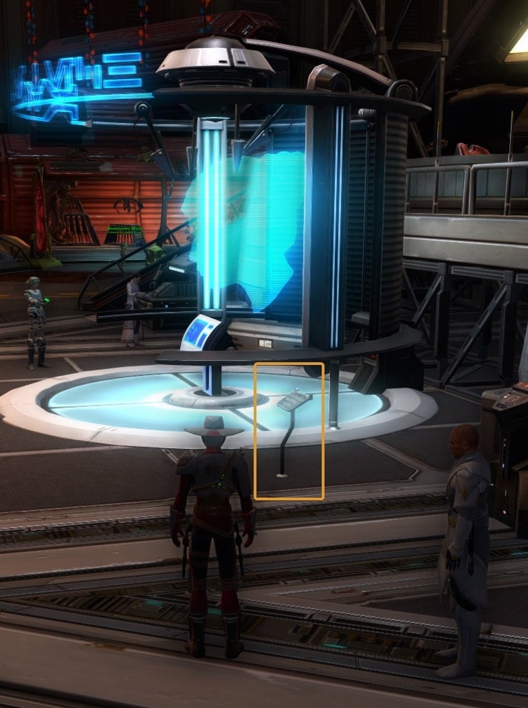 SWTOR Lore Object in the Cartel Bazaar about Appearance Designer