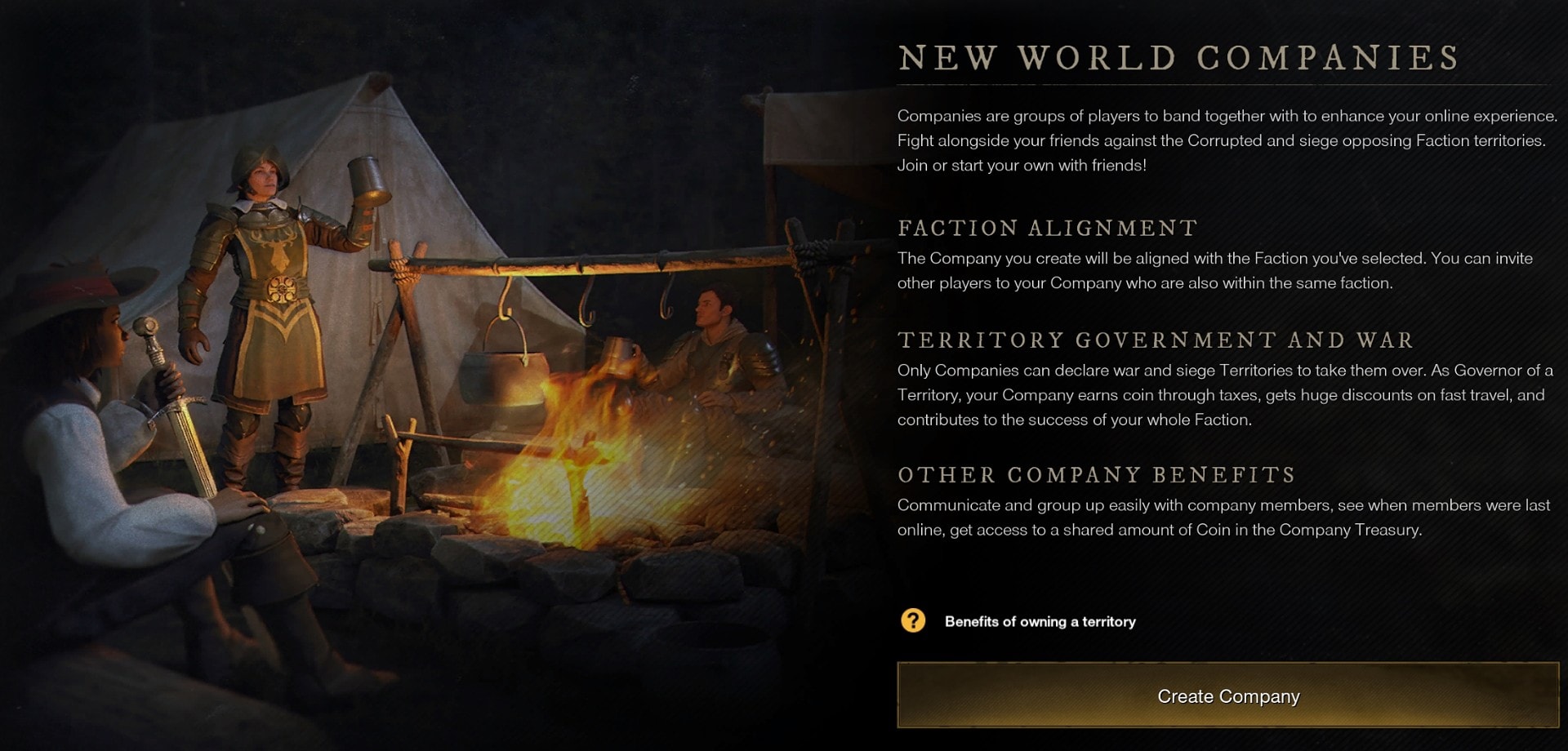 What are Companies in New World