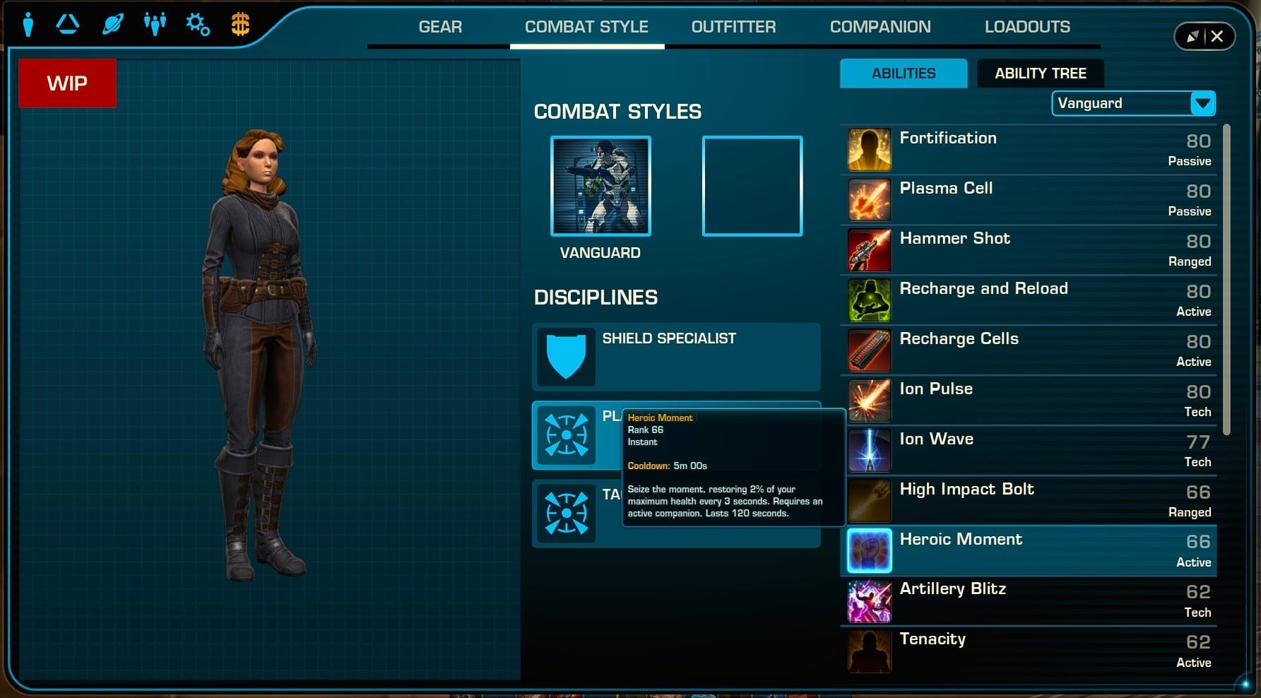 Combat Style Tab - Abilities List 