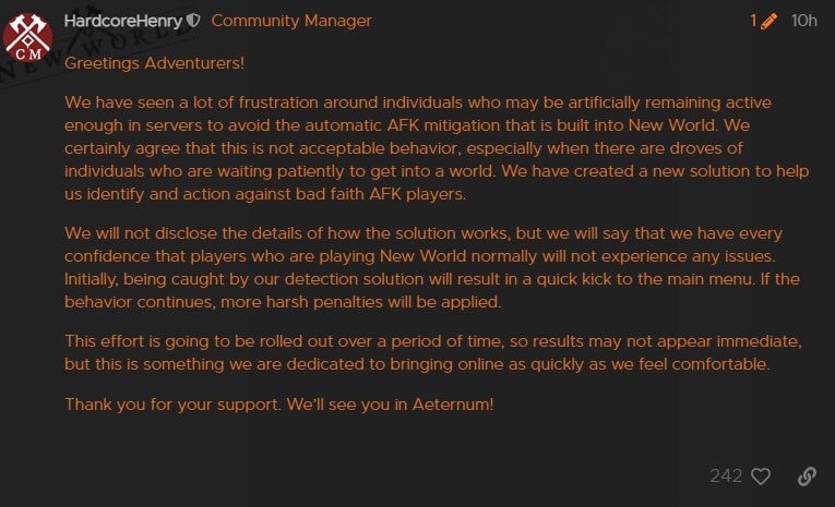 New World AFK Detection
