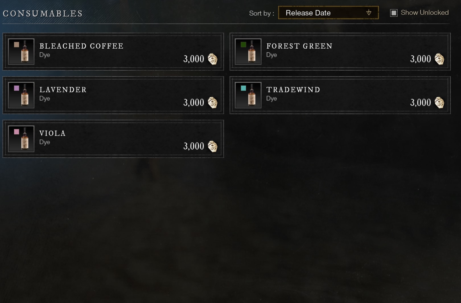 New World Store - Consumables