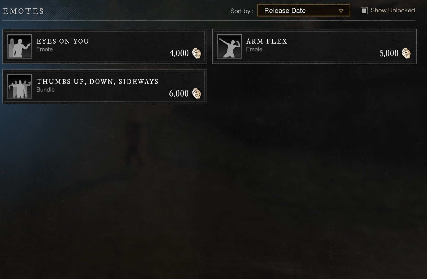New World Store - Emotes