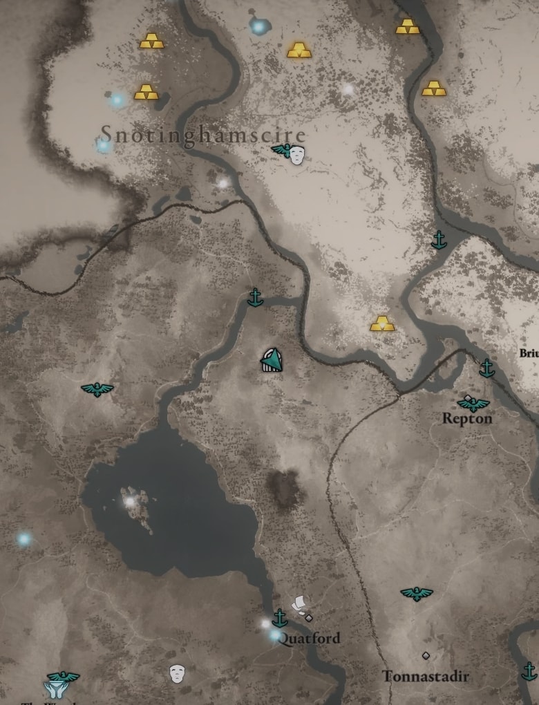 Cassivellaunus Tomb Location Map